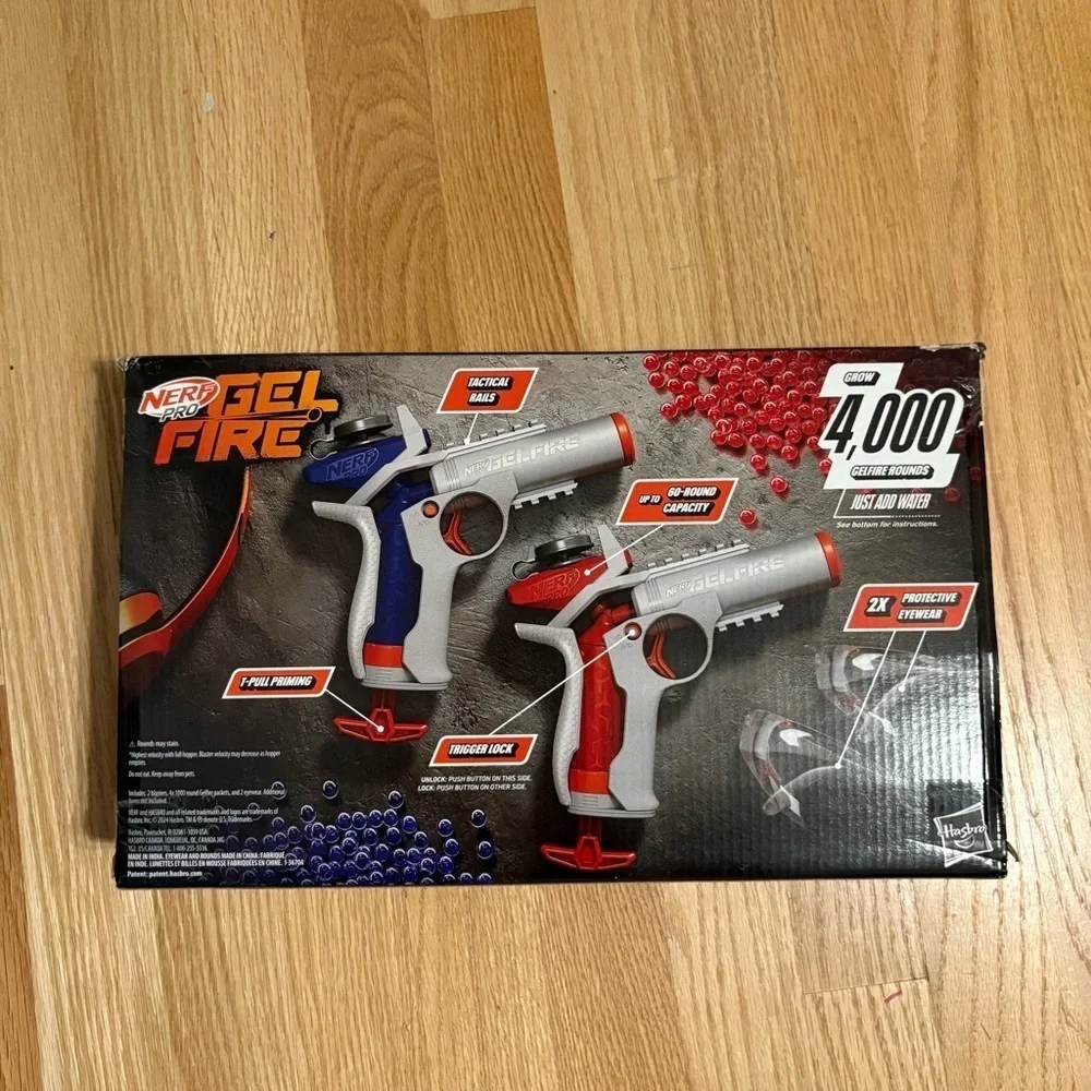Nerf Pro Gelfire Versus Pack 2 Blasters, 4,000 Gelfire Rounds, 60 Round Capacity